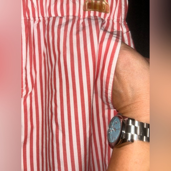 J. Crew Coral and White Striped Pajama Pants - Picture 9 of 10